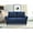 Dark Blue, variant on US Pride Furniture Corel 58.27" Flared Arm Dark Blue Velvet Loveseat