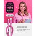 thumbnail image 3 of Liquipel Powertek iPad & iPhone Lightning Charger Cable, Fast Charging 6ft MFI, Neon Party, 3 of 8