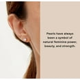 thumbnail image 3 of THE PEARL SOURCE Round Pink Freshwater Real Pearl Earrings for Women - 14k Gold Stud Earrings | Hypoallergenic Earrings with Genuine Cultured Pearls, 8.0-9.0mm, 3 of 6
