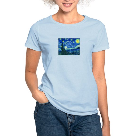CafePress - Van Gogh Starry Night T Shirt - Women's Classic T-Shirt