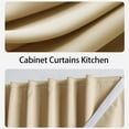thumbnail image 2 of Cabinet Curtains Kitchen, Bookcase Dustproof Curtain,Dust-Proof Under Sink Curtains, Short Curtains For Wardrobes, No Drilling Required, Easy Install,Self Adhesive, 2 of 5