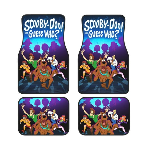4PC Scooby-Doo Car Floor Mats Set Anti Skid Vehicle Floor Mat Car Carpet For Most Cars Sedan Suv Truck Universal Auto Interior Accessories