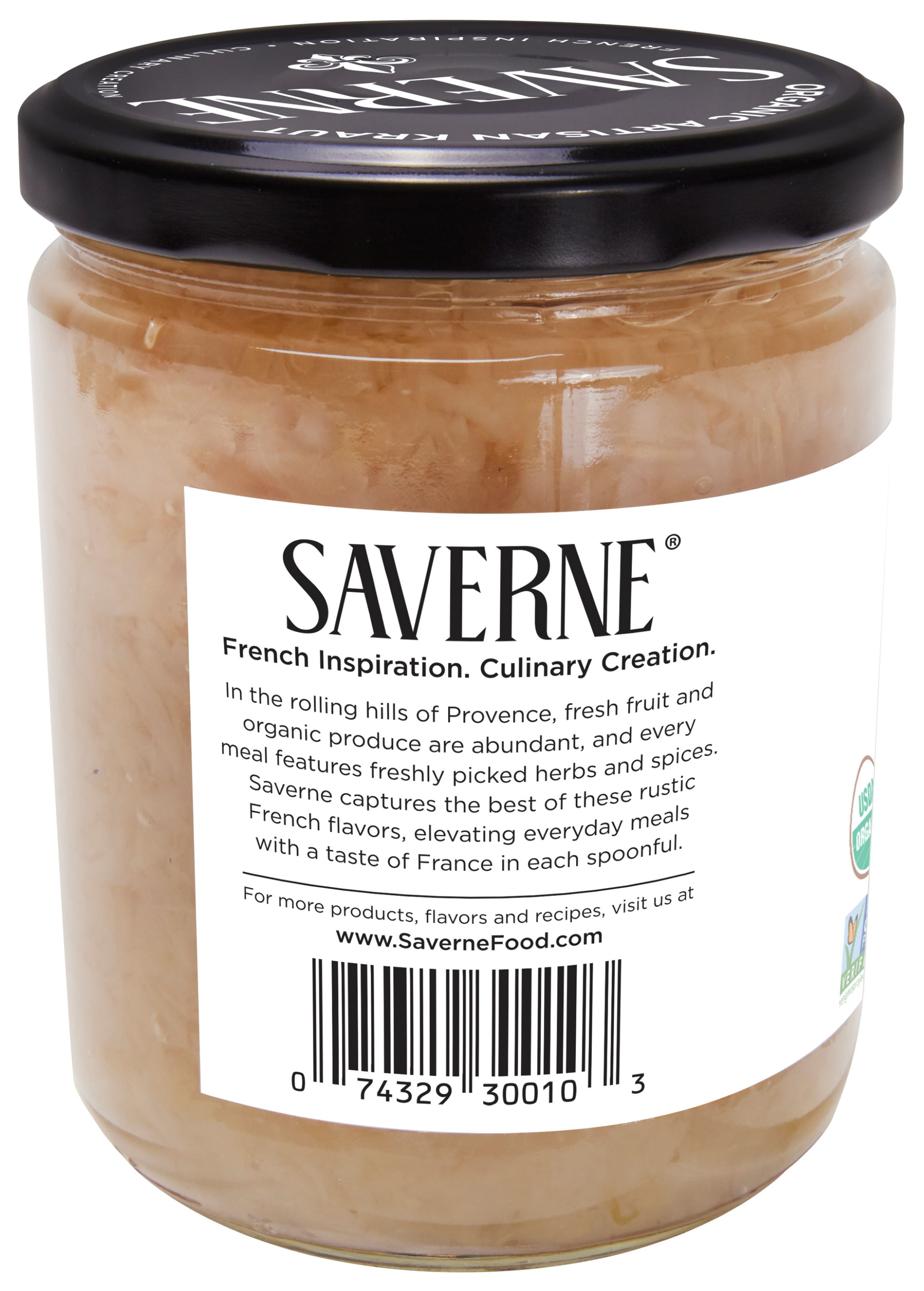 Saverne Organic Naturally Fermented Shredded Sauerkraut, 16 oz Jar
