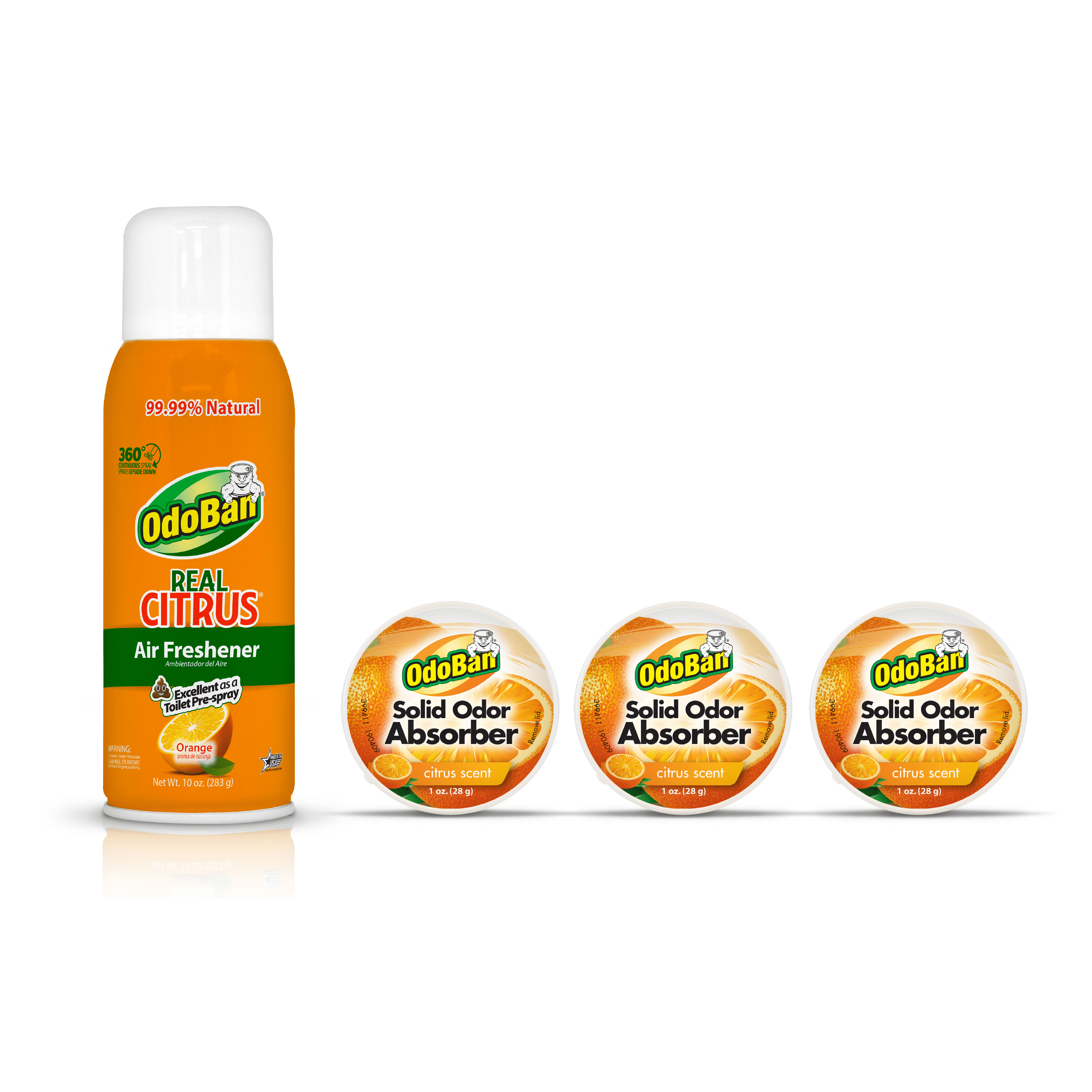 OdoBan Real Citrus Orange Air Freshener 360 Continuous Spray and Citrus