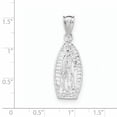 thumbnail image 2 of Sterling Silver Polished Religious Teardrop Pendant (32.4 X 11.25) Made In United States qc8368, 2 of 2