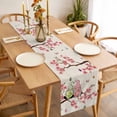 thumbnail image 3 of Table Runner 72 Inches Long for Kitchen Dining, Easter Dresser Scarf Farmhouse, Dining Table Decorations for Wedding/Parties, Country Spring Gnomes Flowers Colorful Eggs Retro 18 x 72 In, 3 of 8