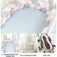 thumbnail image 3 of Protector de cuna de una pieza, almohada de algodón para recién nacido, cama de viaje ideal, almohada de terciopelo para bebé, beige, 2 m, 3 of 5