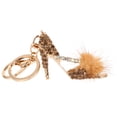 thumbnail image 1 of EeaseCA 1pc High-heeled Shoes Design Pendant Rhinestone King Ring Bag Hanging Decoration, 1 of 7