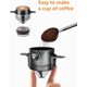 thumbnail image 3 of Cafetera portátil para verter 1-2 tazas, filtro de café portátil de acero inoxidable, filtro de goteo de café de taza reutilizable para viajes en casa y oficina, 3 of 5