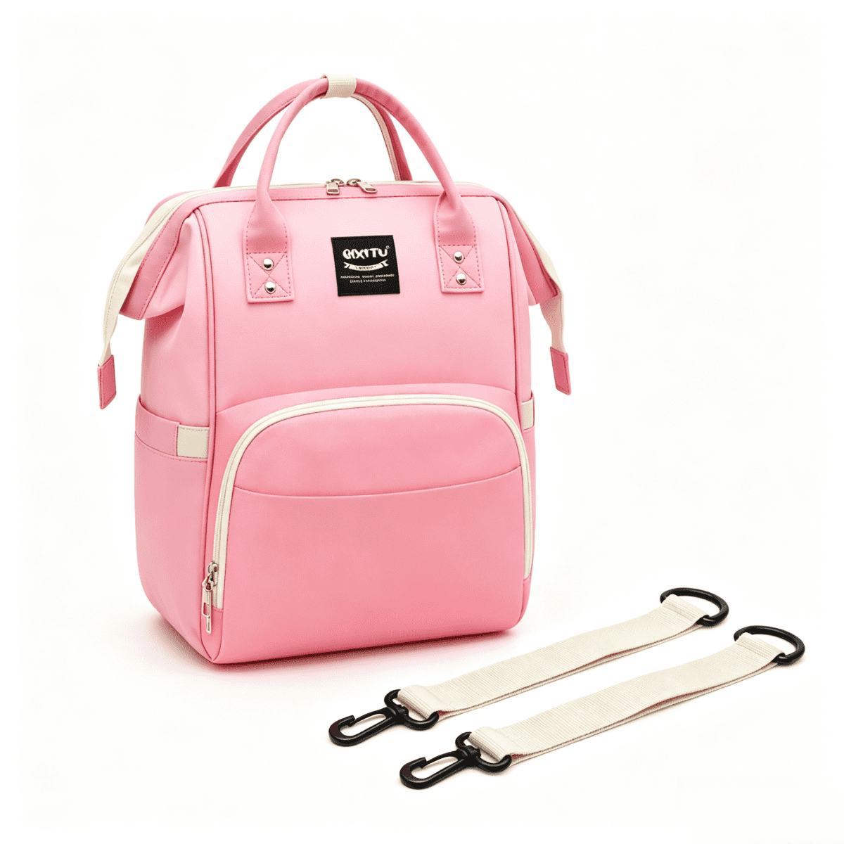 Diaper Bag Backpack, Water Resistant Baby Diaper Bag with 3 Insulated Bottle Pockets, 20‑L Capacity, Stroller Straps & Wet‑Dry Pocket, Lightweight Wipe‑Clean Unisex for Everyday Use