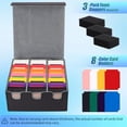 thumbnail image 3 of QLOUNI Card Storage Box for Trading Cards, 2100+ Card Deck Case with PU Leather and Magnetic Closure, TCG Storage Box, Suitable for MTG, YuGiOh, and Sports Cards, Includes 8 Card Dividers, 3 of 7
