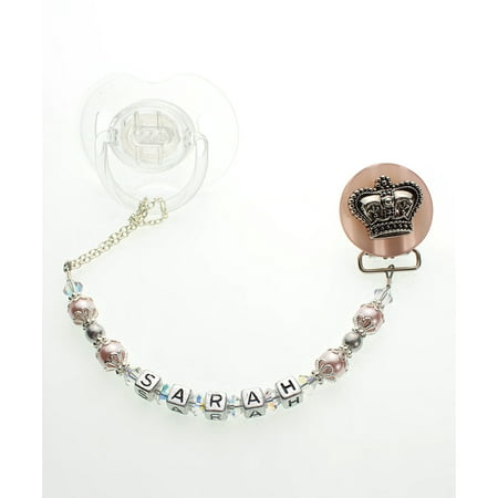 Personalized Name Crown Pacifier Clip