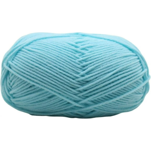 ERDOUY 4-Ply Milk Cotton Yarn for Baby Knitting - Ultra Soft Hypoallergenic Crochet Thread, Hand Knitting Wool for Scarves, Shawls, Amigurumi, DIY Craft Supplies,50g （Blue）