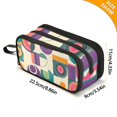 thumbnail image 4 of FORMRS Pencil Case with 3 Compartments Zipper Pouch, Elementary School Level and up, Purple Geometric, 4 of 8