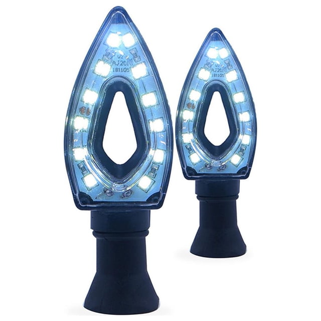 Direccionales Para Moto Rasen Led Tipo Flecha Universal azul
