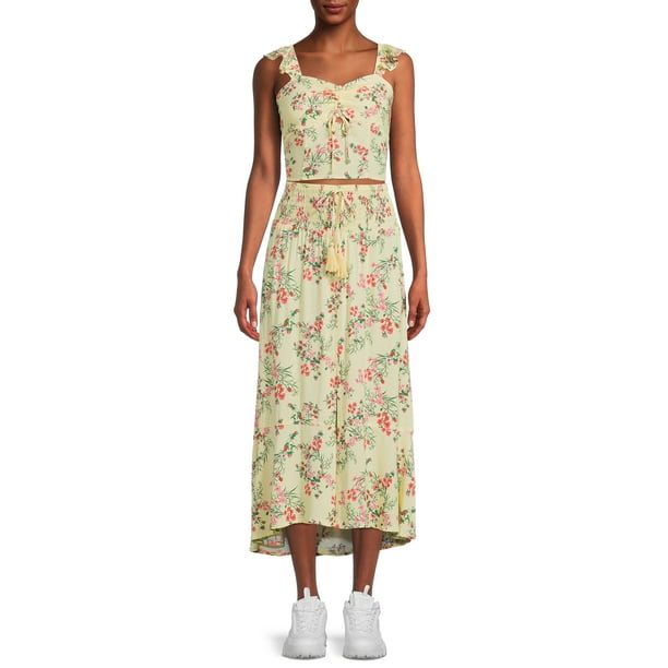 No Boundaries Juniors Maxi Skirt Set, 2Piece