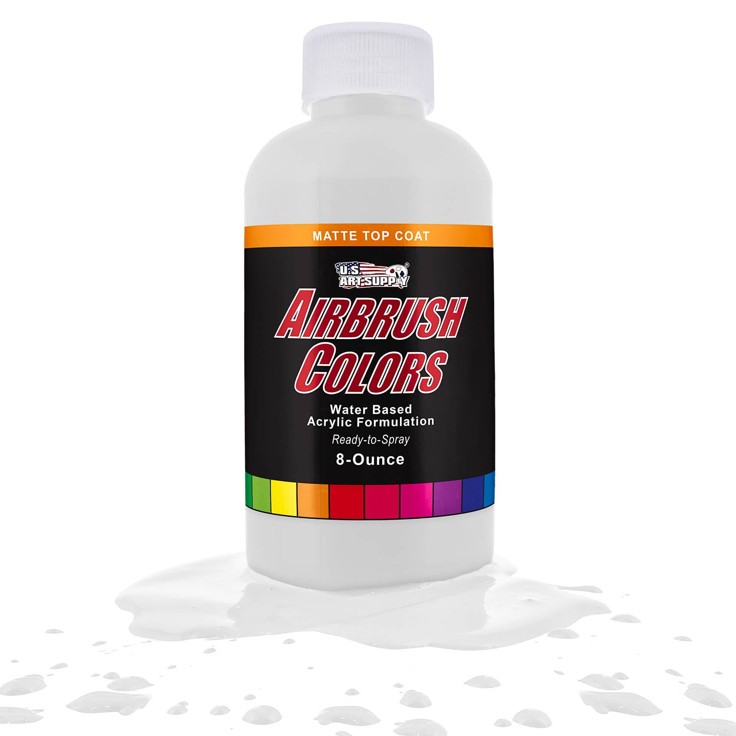 US Art Supply 8Ounce Protective Clear Matte Top Coat Airbrush Paint