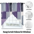 thumbnail image 3 of Purple Grey Swag Curtain Valance for Windows, Graffiti Art Abstract Mottled Oil Paint Texture Window Treatments Short Swag Topper for Kitchen Windows Bathroom Bedroom, 28"x36", 3 of 8