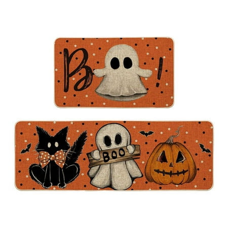 

Kitchen Carpet (2 Pieces) Pumpkin Alphabet Kitchen Carpet Washable Cushion Comfortable Tan Throw Outdoor Heat Blanket Thermal Blanket Size Band Aid Blanket Warm Blanket Full Size