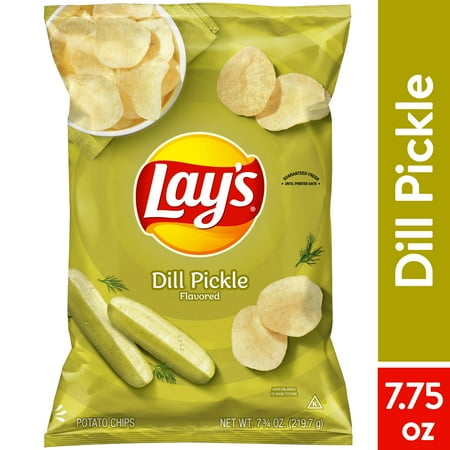 Lay's Potato Chips, Dill Pickle Flavor, 7.75 oz Bag
