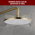 thumbnail image 6 of Sumerain Shower System with 10 Inch Shower Head and 3 Settings Handheld Spray, Rainfall Shower Fixtures Brushed Gold Finish, Included Brass Rough-in Valve, 6 of 12