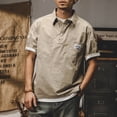 thumbnail image 6 of Dream Lifestyle Cargo Shirt Solid Color Anti-pilling Handsome Multi Pockets Turn-down Collar Summer Tops Daily Clothes, 6 of 8