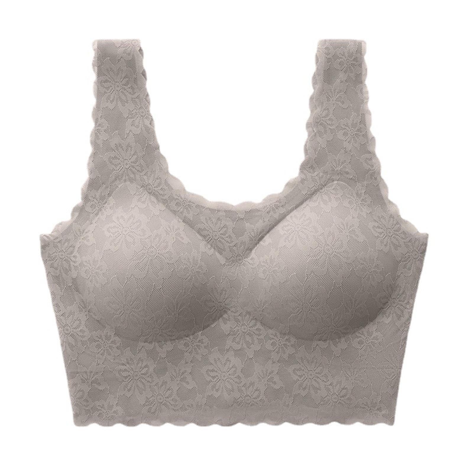 Bigersell Wireless Bra for Everyday Molded Bra Strappy Bra Fitted