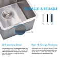 thumbnail image 4 of VADANIA Bar Prep Sink Kitchen Sink, 16-22 Inch, Single Bowl, Undermount, 18 Gauge T304 Stainless Steel, Satin Finish, with Strainer & Bottom Grid, 4 of 9