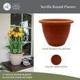 thumbnail image 4 of The HC Companies Sevilla Round Self-Watering Pot with Internal Disk, 14 Inch, Cappuccino, 4 of 7