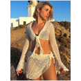 thumbnail image 1 of Jupe Mini Plissée Unie pour Femmes avec Taille Élastique pour Plage Été, 1 of 9