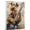 Airedale Terrier, variant on German Wirehaired Pointer Dog Playing Bass Guitar Wall Stretched Canvas Size 8x12 – German Wirehaired Pointer Canvas Art for Dog Lovers, Bass Guitar Canvas Wall Decor