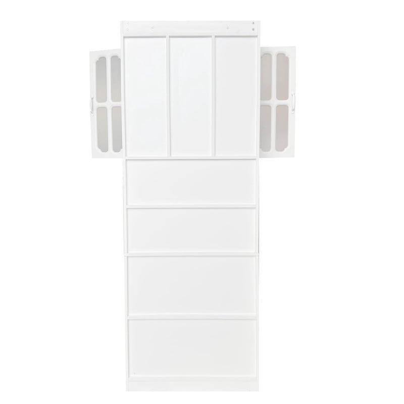 L-Shaped Computer Desk with Hutch, Storage Cabinet & Drawers, Modern Office Desk Writing Table with Bookshelf, Computer Corner Table for Work, Study