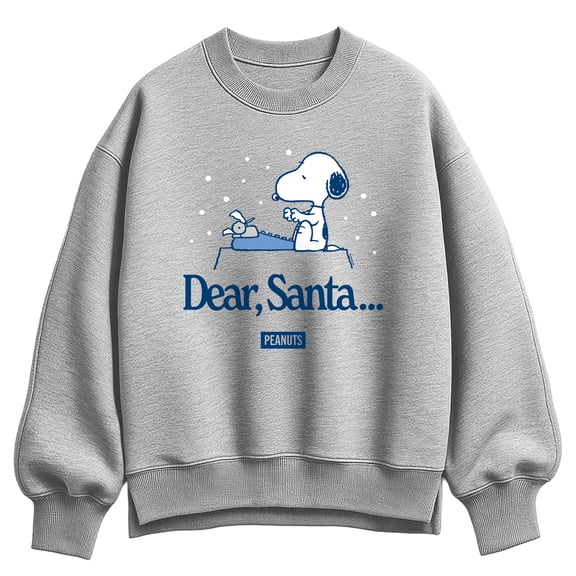 Peanuts - Snoopy Dear Santa - Women's Oversized Fleece Crew Sweatshirt
