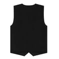 thumbnail image 2 of Nyeemya Unisex Kids Volunteer Activity Vest Button Up Waistcoat Boys Girls Waiter Bartender Uniform Black L/12, 2 of 5