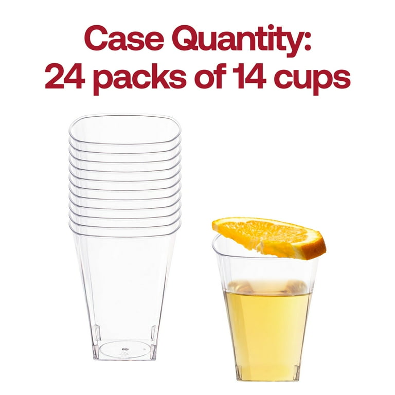Smarty 8 oz. Clear Square Plastic Cup 336ct - Walmart.com