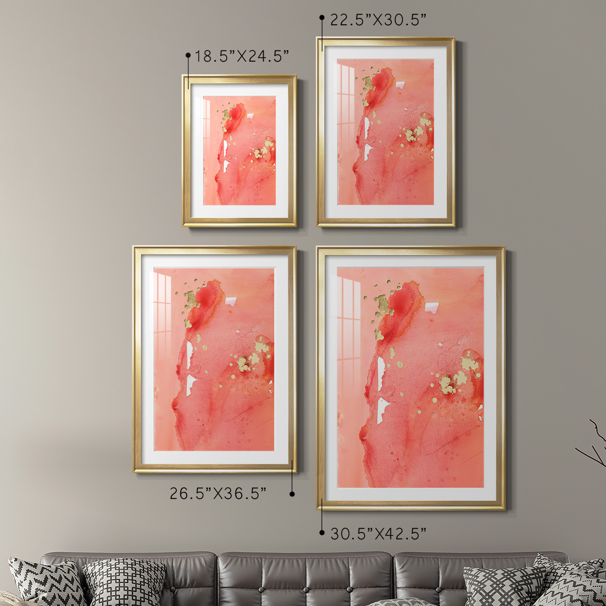 Wexford Home Mythological I Premium Framed Print, 22.5" x 30.5" - Ready to Hang, Gold (Set of 2)