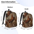 thumbnail image 3 of Naloa Oil Painting Chicken And Duck Canvas Backpack for Men Women Rucksack Casual Travel Daypack College Tote Satchel Bookbag for Teens-Medium, 3 of 7
