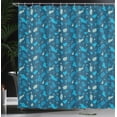 thumbnail image 3 of Ambesonne Abstract Shower Curtain, Blue Stone Structure Forms, 69"Wx75"L, Dark Sky Blue Caramel, 3 of 4