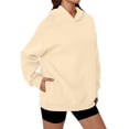 thumbnail image 1 of Sudaderas con Capucha de Gran Tamaño para Mujer, Sudaderas Cómodas, Conjuntos de Moda de Otoño, Blusas Casuales, Ropa de . Albaricoque M, 1 of 6