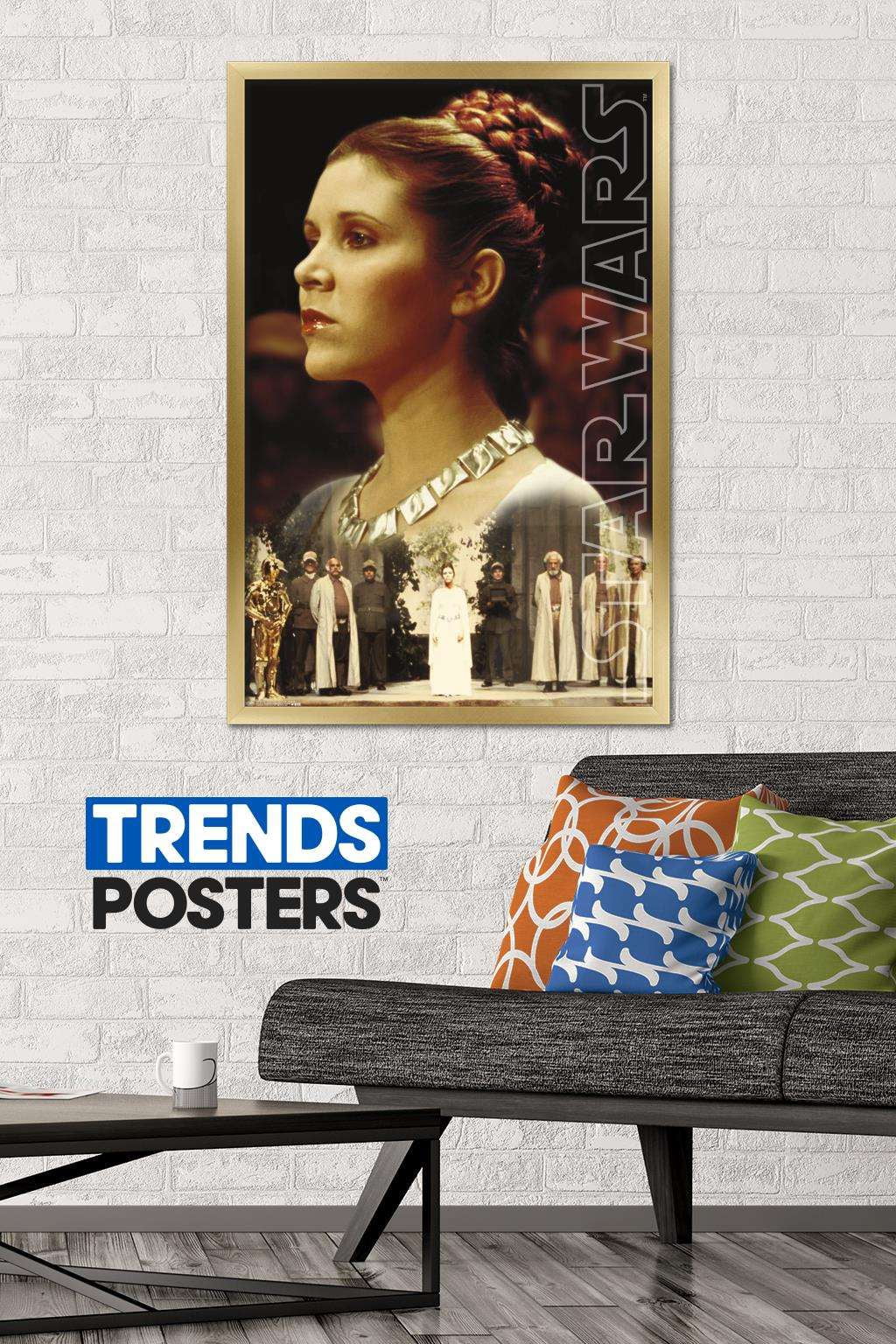 Star Wars: Saga - Princess Leia - Ceremony Wall Poster, 22.375" x 34", Framed