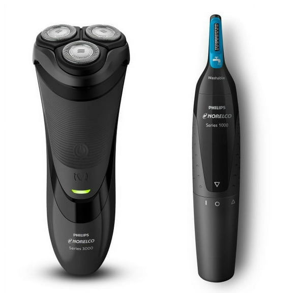 Philips Norelco Shaver 3100 bundle, S3310/81 with Bonus Nose Trimmer NT1700/49 WM