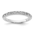 thumbnail image 1 of 14k White Gold 3mm Filigree Wedding Band Ring Fancy, 1 of 12