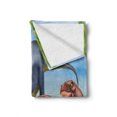 thumbnail image 2 of Dinosaur Soft Flannel Fleece Blanket, Different Types of Dinosaurs Natural Jungle Environment T-Rex Triceratops Cartoon, Cozy Plush for Indoor and Outdoor Use, 70" x 90", Multicolor, by Ambesonne, 2 of 6