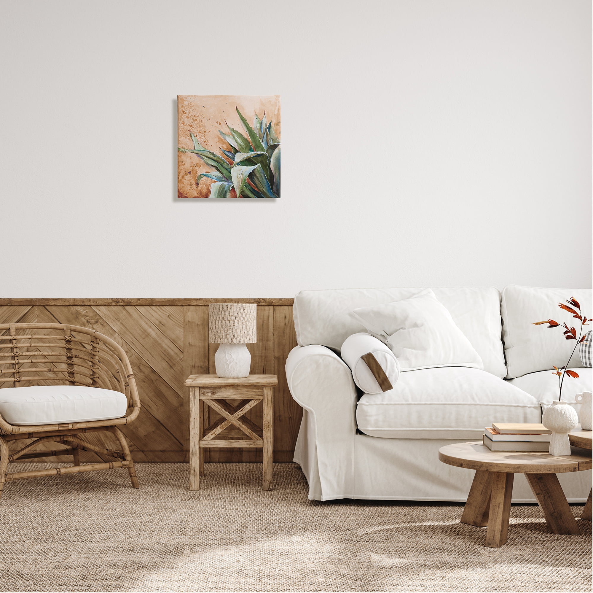 Stupell Industries Contemporary Plant Leaves Close Up Botanical Design Painting Gallery Wrapped Canvas Print Wall Art, Design by Patricia Pinto