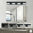 thumbnail image 5 of 4 Lights Dimmable LED Contemporary Vanity Lights Fixture 29.9in Bathroom Wall Light Over Mirror Matt Black, 5 of 9