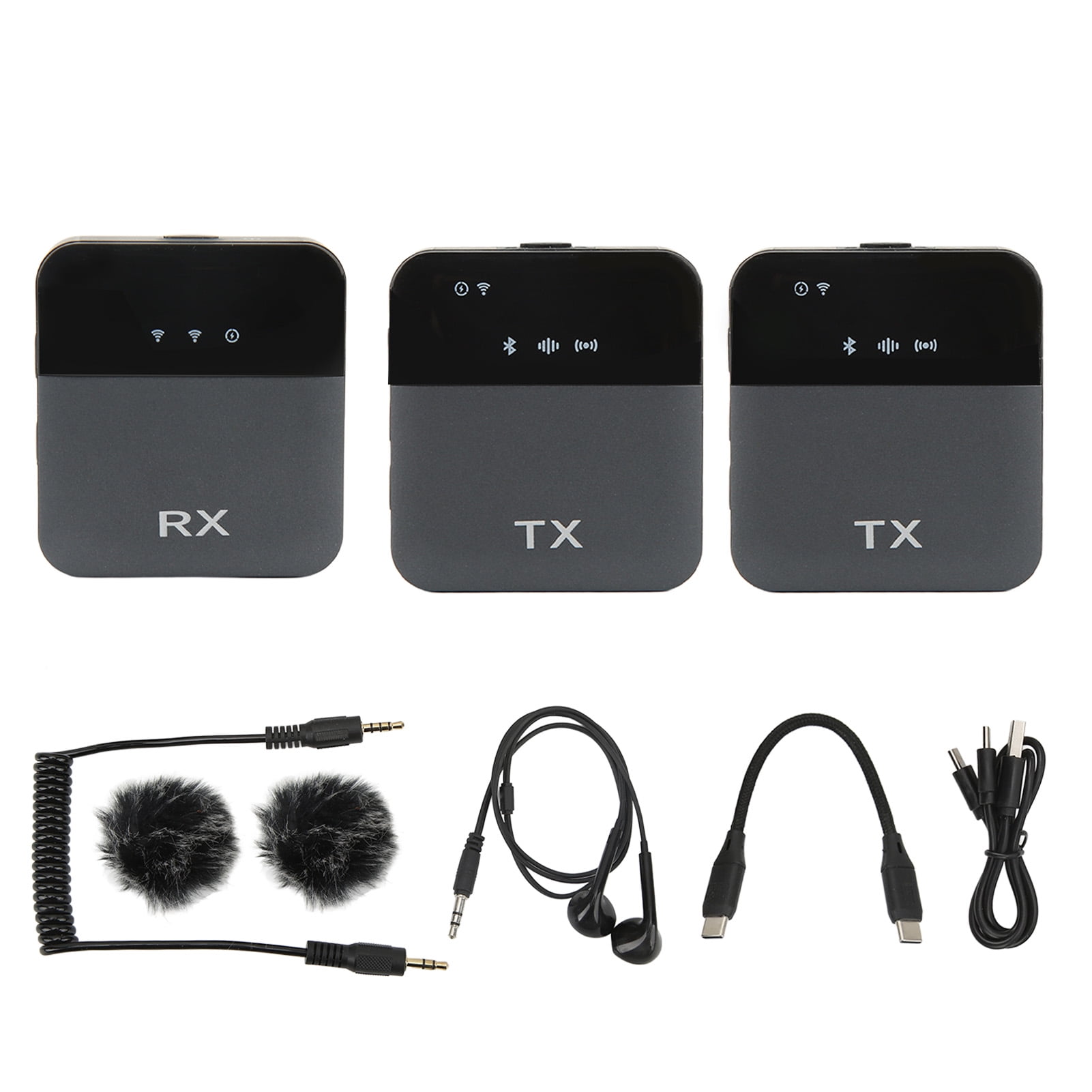 Wireless Lavalier Microphone, Versatile Lavalier Lapel Microphone For Outdoor Interview For Live