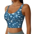 thumbnail image 2 of Rateoe Octopus And Whale Print Womens' Sports Bras Scoop Neck Sports Vest- Padded U Back Seamless High Impact Support, 2 of 7