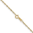 thumbnail image 3 of Auriga Fine Jewelry 14K Yellow Gold 1 mm Singapore Chain Necklace for Women 24", 3 of 7