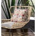 thumbnail image 4 of Amrita Sen Sea Garden Rose Suede Blown and Closed Pillow by Amrita Sen in Red Light Green, 4 of 4