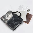 thumbnail image 5 of 16" Laptop Briefcase, Detachable Anti-Slip Shoulder Strap, Multi-Compartment Work Travel Bag White Leopard Black Panther, 5 of 8